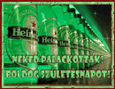 Kpeslap szletsnapra frfiaknak, Heineken srrel, boldog szletsnapot felirattal.