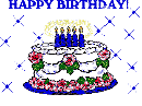 Csillog happy birthday torta gyertykkal