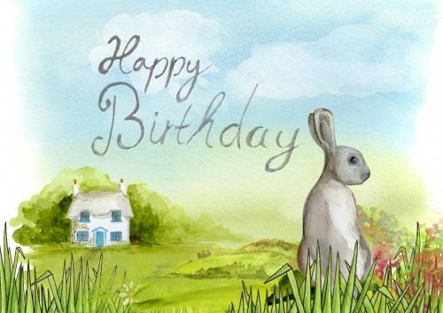 Happy Birthday nyuszi gyermekeknek
