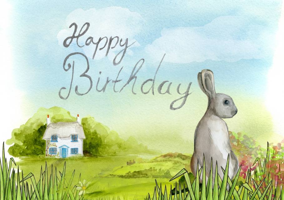 Happy Birthday nyuszi gyermekeknek